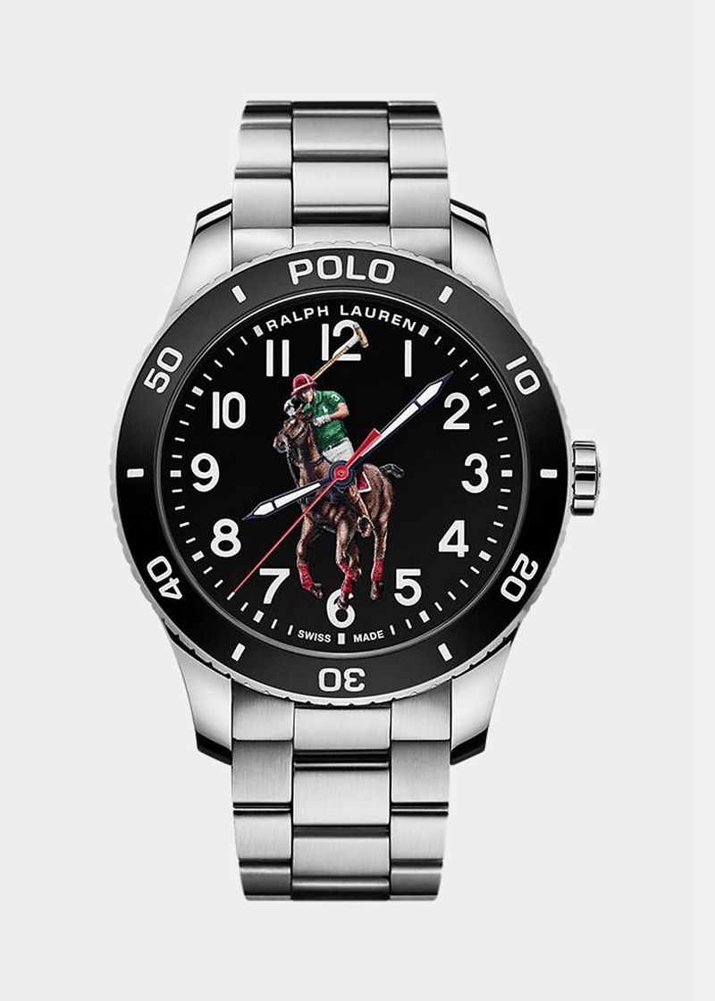 ポロ ラルフ ローレン 時計 レディース 黒 Polo Watch Black Dial Steel Bracelet FLQXT3698